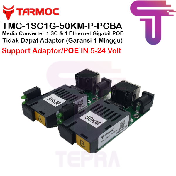 Tarmoc TMC-1SC1G-50KM-P-PCB |1 FO 1 LAN Gigabit POE IN 5-24V |HTB GS03