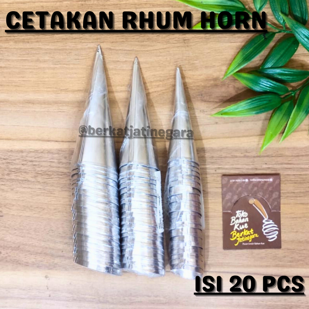 CETAKAN KUE RHUM HORN/ CETAKAN KUE TANDUK UNICORN / KUE CUMCUM/ 20PCS