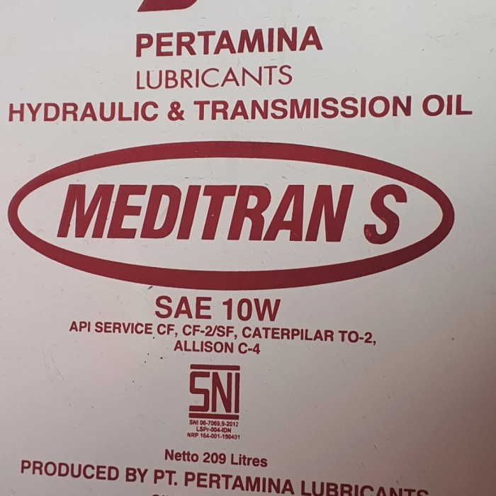 Oli Hidrolik Pertamina Meditran S10W SAE 10 Pelumas 209 Liter