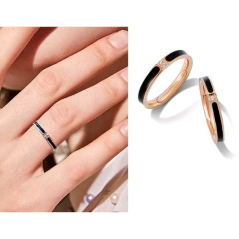 Cincin Korea perak Gaya Punk Pria Wanita aesthetic keren Silver Ring Jewelry