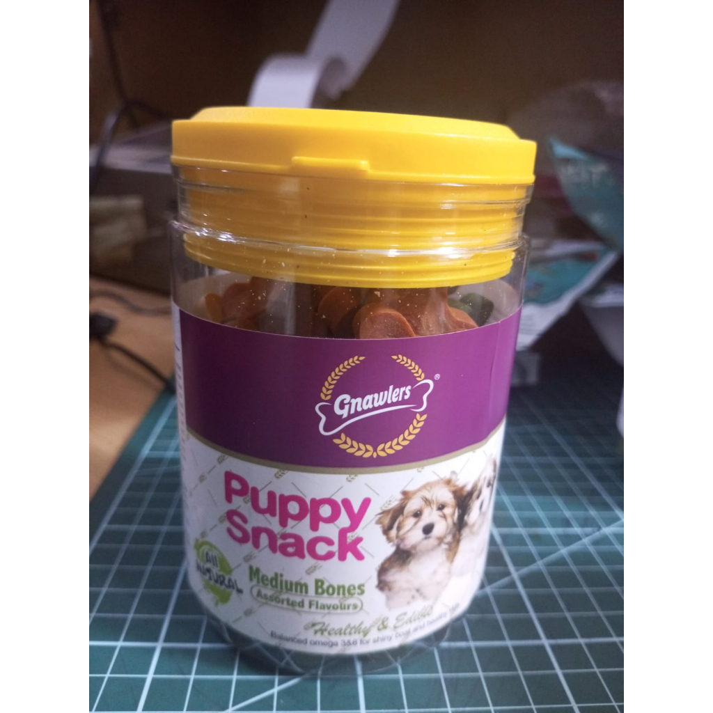 Snack Anjing Gnawlers Puppy Snack Assorted 250gr Snack Bone