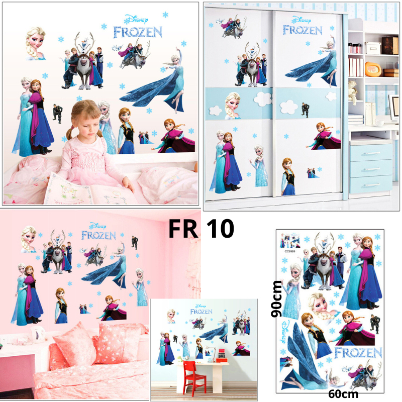 WALLSTICKER WALLSTIKER WALL STIKER STICKER SETIKER DINDING FROZEN KARAKTER WALSTICKER KARTUN TEMPELAN DINDING FROSEN ELSA ELZA ANNA ANA OLAF DEKORASI RUMAH RUANG KELUARGA TIDUR ANAK ANAK COWOK CEWEK PREMPUAN