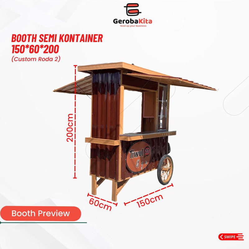 Booth Semi Container Roda 2 (Custom Etalase)