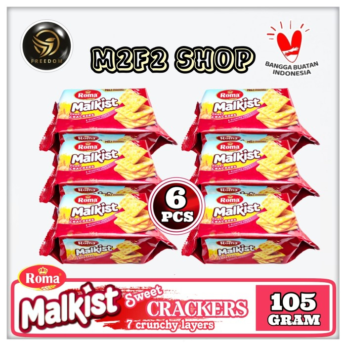 

Roma Biskuit Malkist Sweet Crackers | Krekes Sachet - 105 gr (Kemasan 6 Pcs)