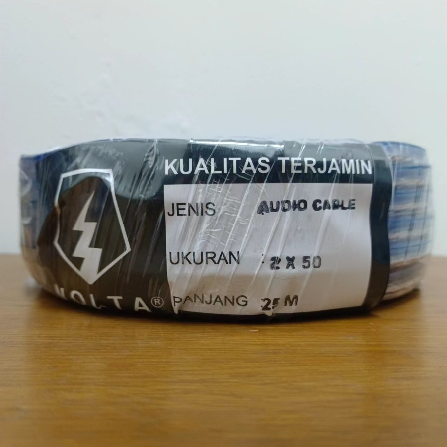2x50 Kabel Audio/Speaker Transparant Serabut Volta 25 Meter (25M) FULL
