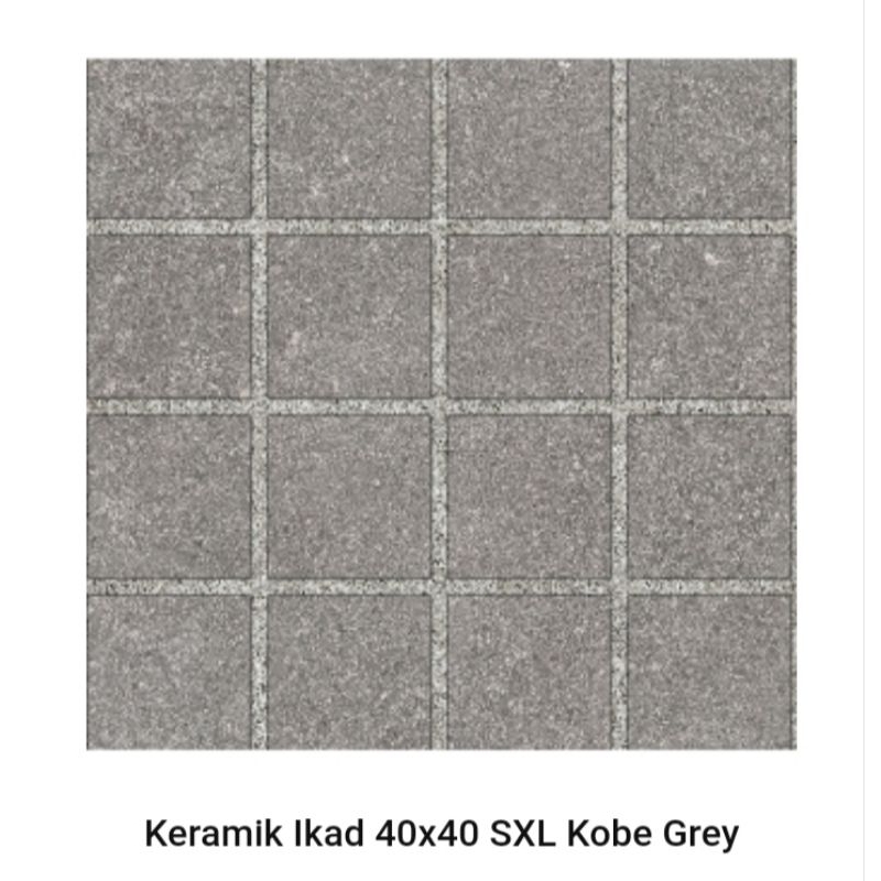 Keramik lantai kasar 40x40cm Ikad Kobe Grey