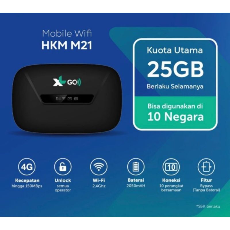 HKM M21 XL GO Modem Wifi Mifi Bypass Free Kuota