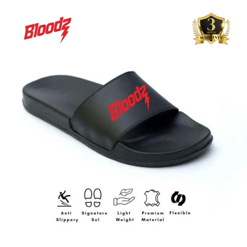 Sandal Slop Pria Wanita Unisex Sandal Blood Slip On Slide Hitam Putih Motif Slide Terbaru