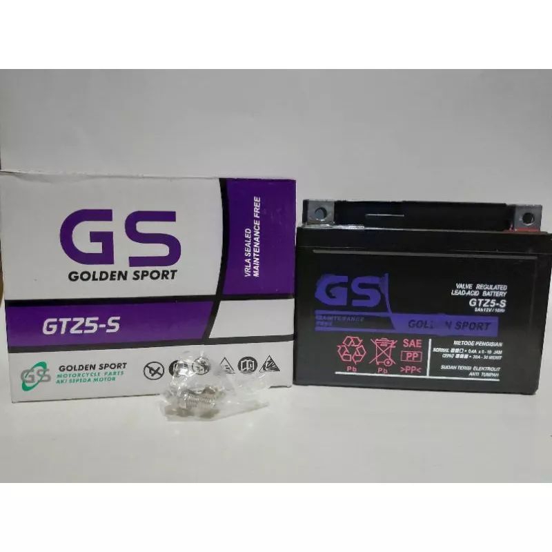 AKI KERING MOTOR BEAT/SUPRA X 125 GS MF GTZ5S 5AH GARANSI 3 BULAN~