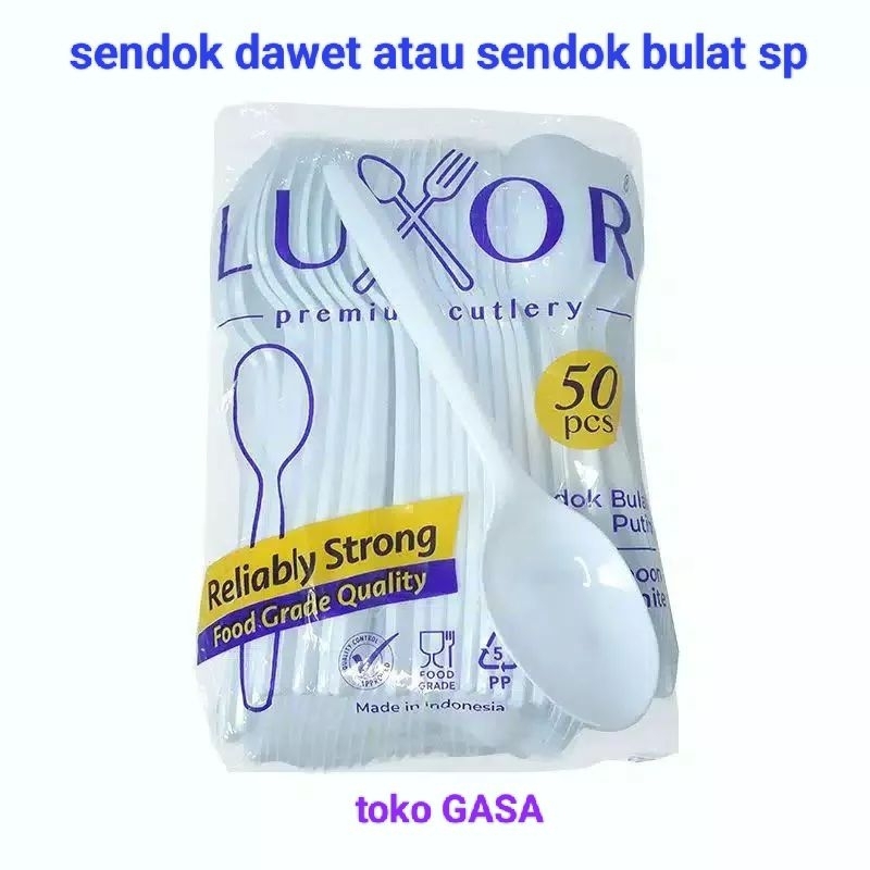 SENDOK PLASTIK LUXOR dawet -;BUAH - salad - es/ Sendok PLASTIK Bulat sp / Sendok PLASTIK Dawet bubur