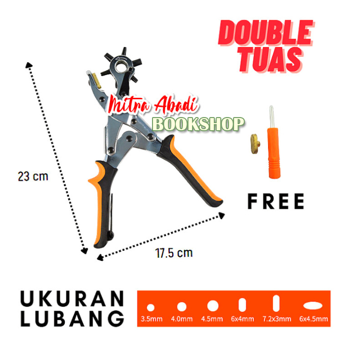 PROFESIONAL PUNCH PLIER / Tang Pembolong / Alat Pelubang Ikat Pinggang