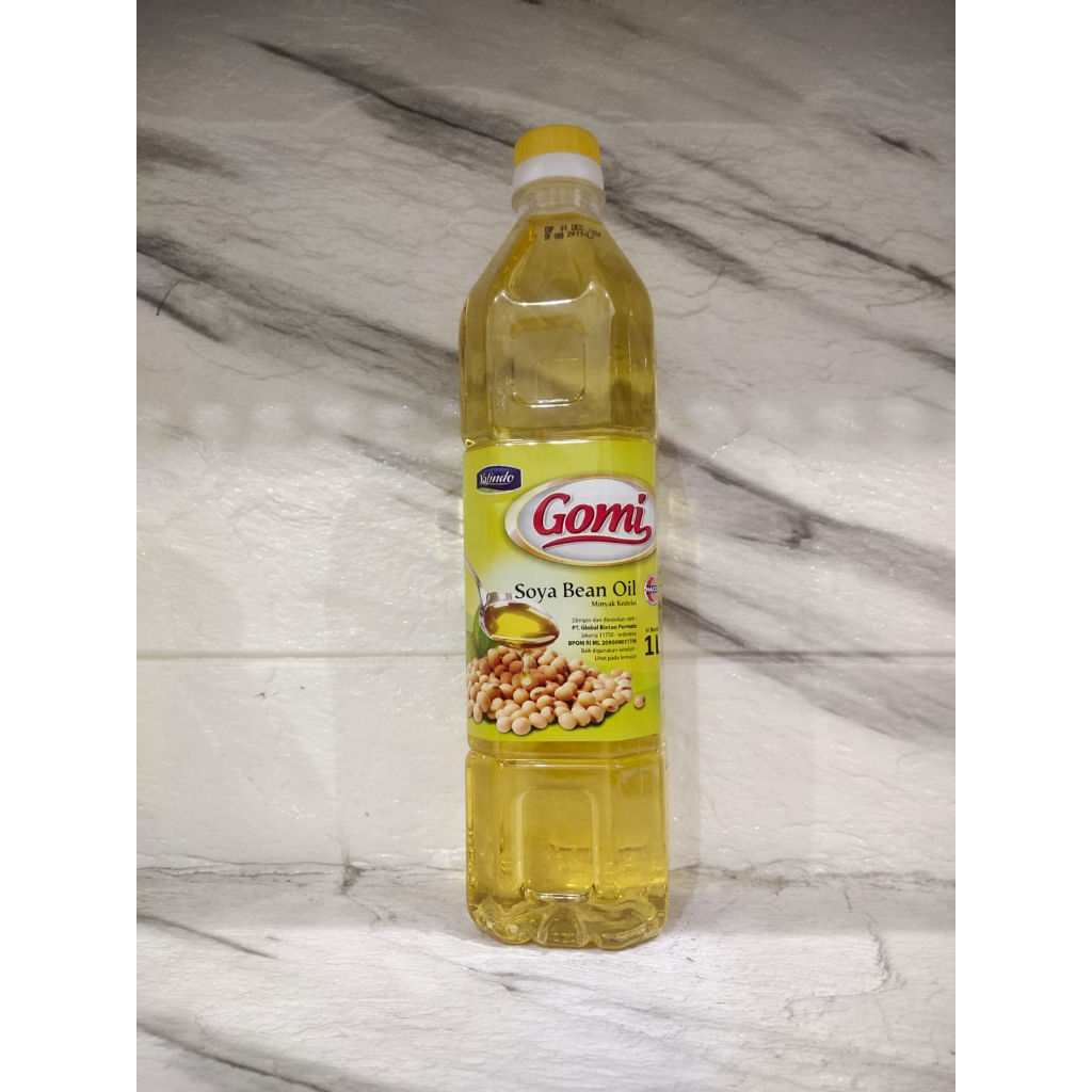 

Gomi soya bean oil minyak kacang kedelai murni 1 liter exp 12.2024