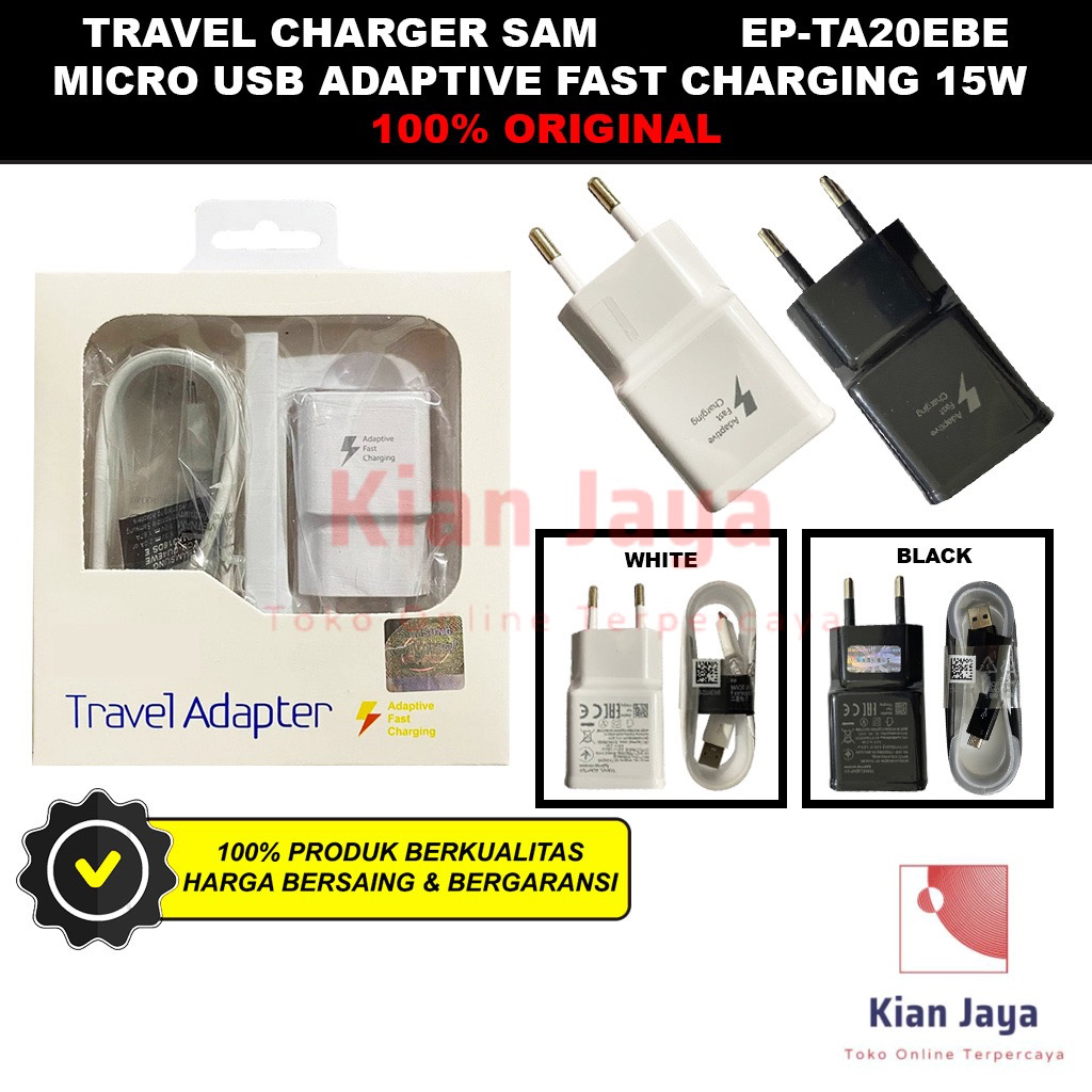 [Garansi 100% Ori] Travel Charger SM Galaxy Note 4 S6 J2 Prime G530 J3 J310 J5 J510 J710 J7 Fast Charging 15W Micro USB Cable 100% Ori Travel Adapter