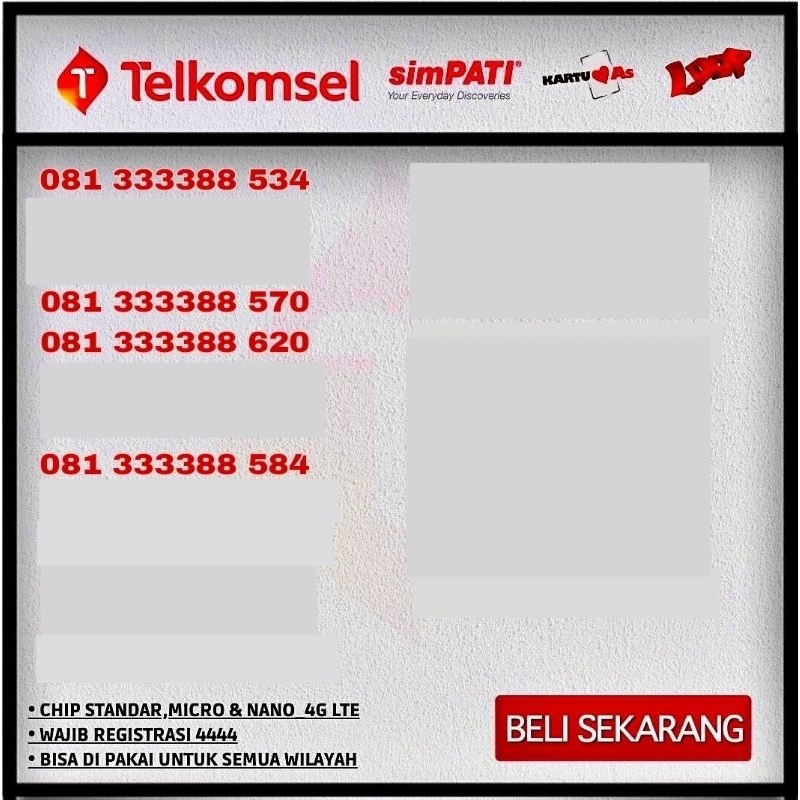 NOMOR CANTIK TELKOMSEL SIMPATI