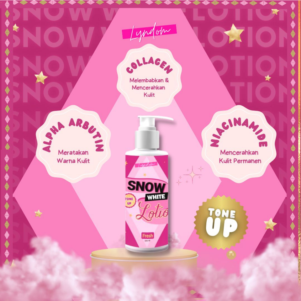 (JSO) Lyndom beli 1 gratis 1 body whitening series / snow white lotion / snow white soap