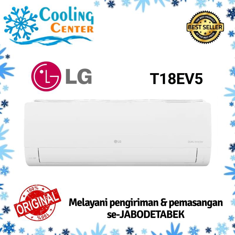 AC LG INVERTER 2PK T18EV5 DUAL INVERTER R32 HARGA UNIT ONLY