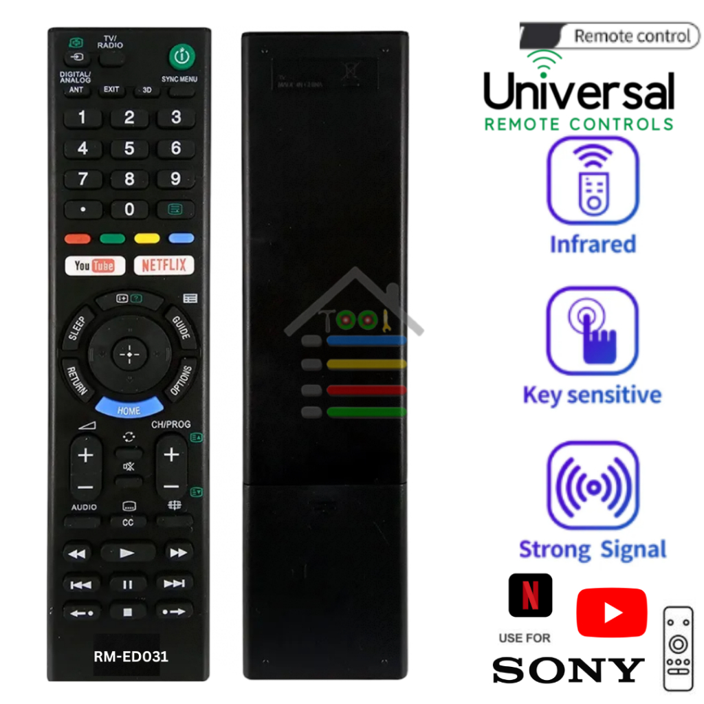 REMOTE TV LED SONY BRAVIA SMART TV YOUTUBE NETFLIX DIGITAL MULTIFUNGSI