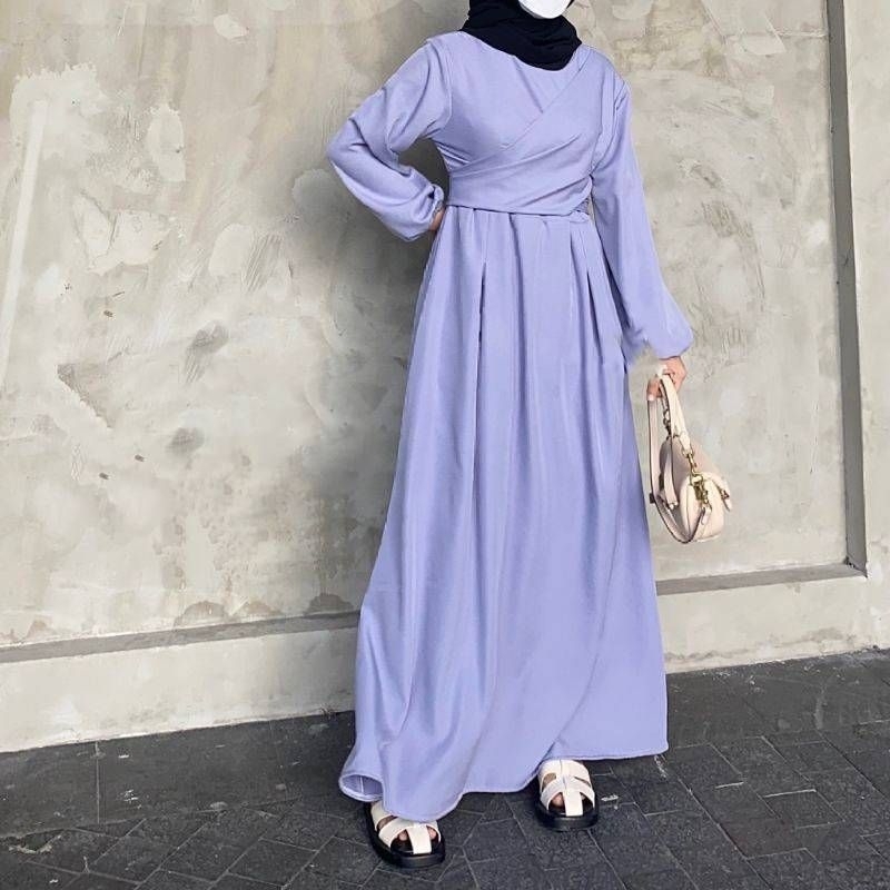 BAJU GAMIS ALLETA GOWN MAXY CRINCLE AIRFLOW Dress terbaru, dress cantik,gamis  wanita,maxy, gamis remaja ,ootd remaja baju gamis putih