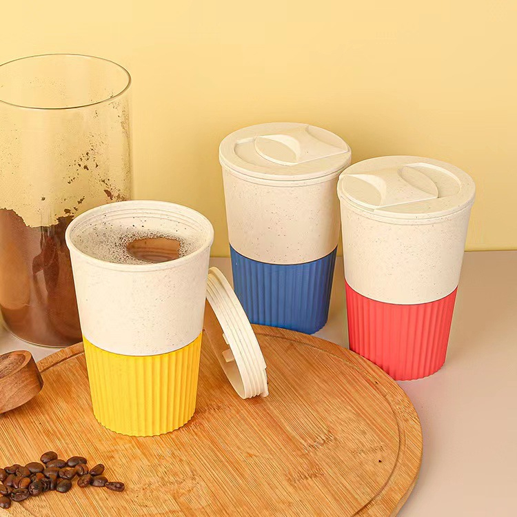 (SNAPCORNER)Wheat Straw Mug Kopi / Cangkir Kopi Gaya Jepang Sederhana / Cangkir Minuman Dingin / Cangkir Minuman Panas