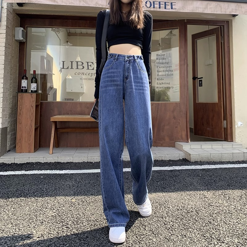 Celana Jeans Wanita Tombol Fashion Highwaist Kulot Jeans Import