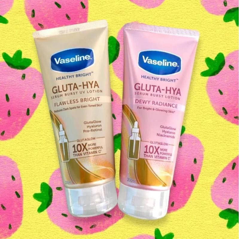 ✿ELYSABETHME✿ Vaseline gluta-hya pencerah kulit body serum brightening pemutih putih cepat instan thailand