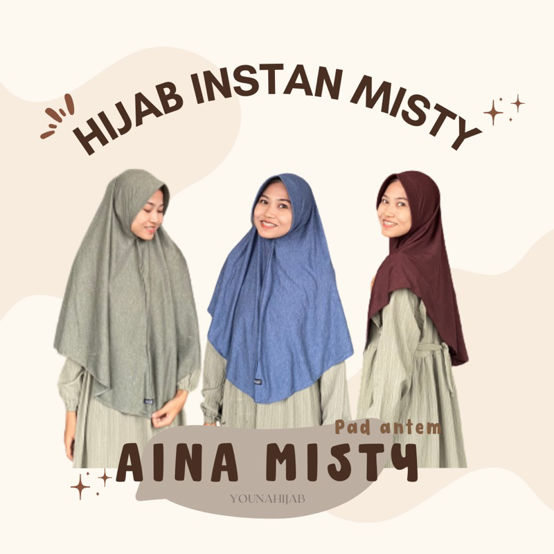 AINA MISTY / JILBAB INSTAN MISTY by YOUNA