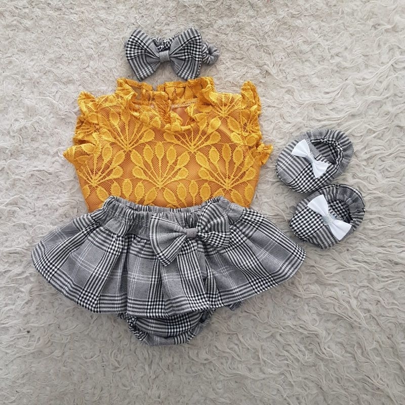 Baju Bayi Newborn Gempita Bloomer Set