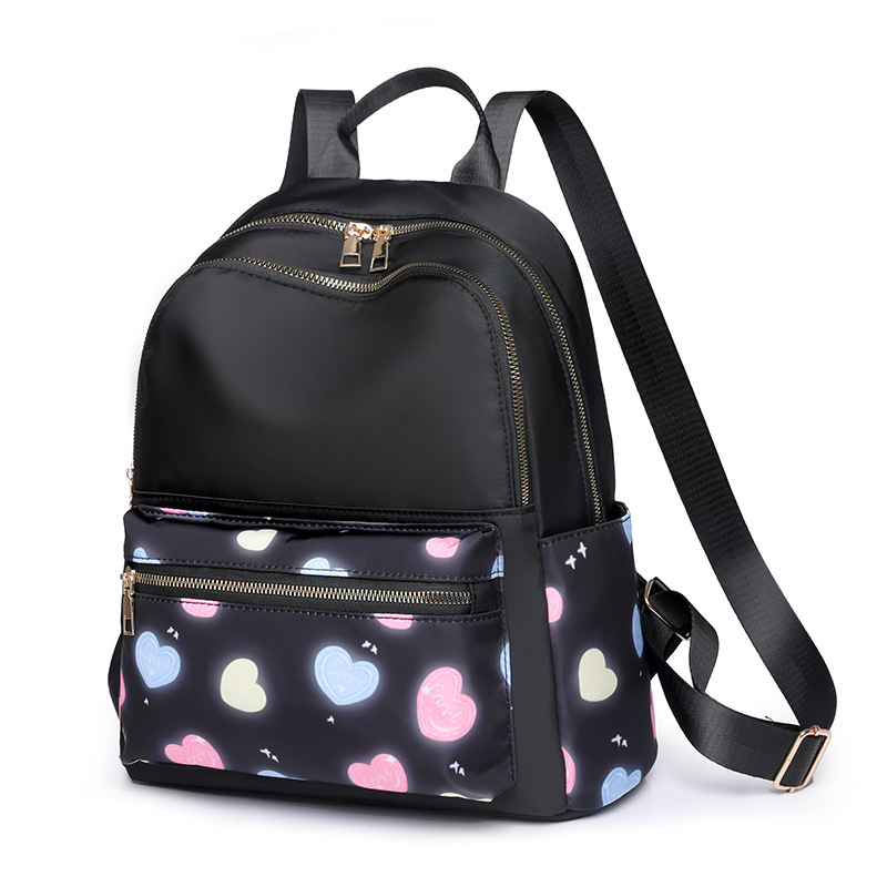 TAS RANSEL WANITA PREMIUM KOREA BACKPACK IMPORT PUNGGUNG GENDONG KEKINIAN BRANDED FASHION ANTI AIR HITAM MOTIF LOVE CEWEK SEKOLAH KULIAH KERJA REMAJA MURAH BERYLUNE TA815B5