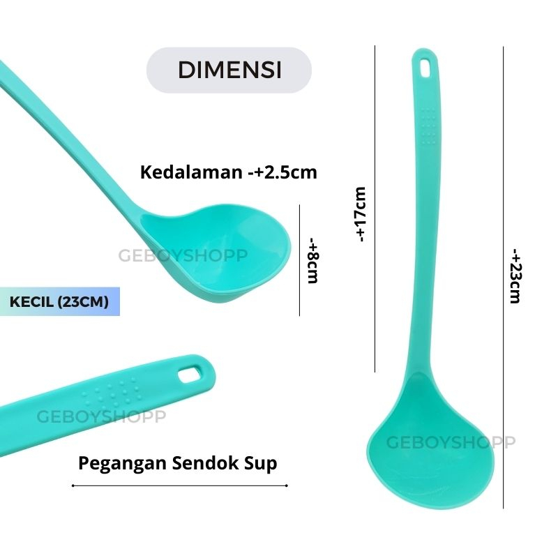 [PAKET 6PCS] Candid Irus GABY BESAR / Centong Sayur / Sendok Sup Plastik Foodgrade PP5
