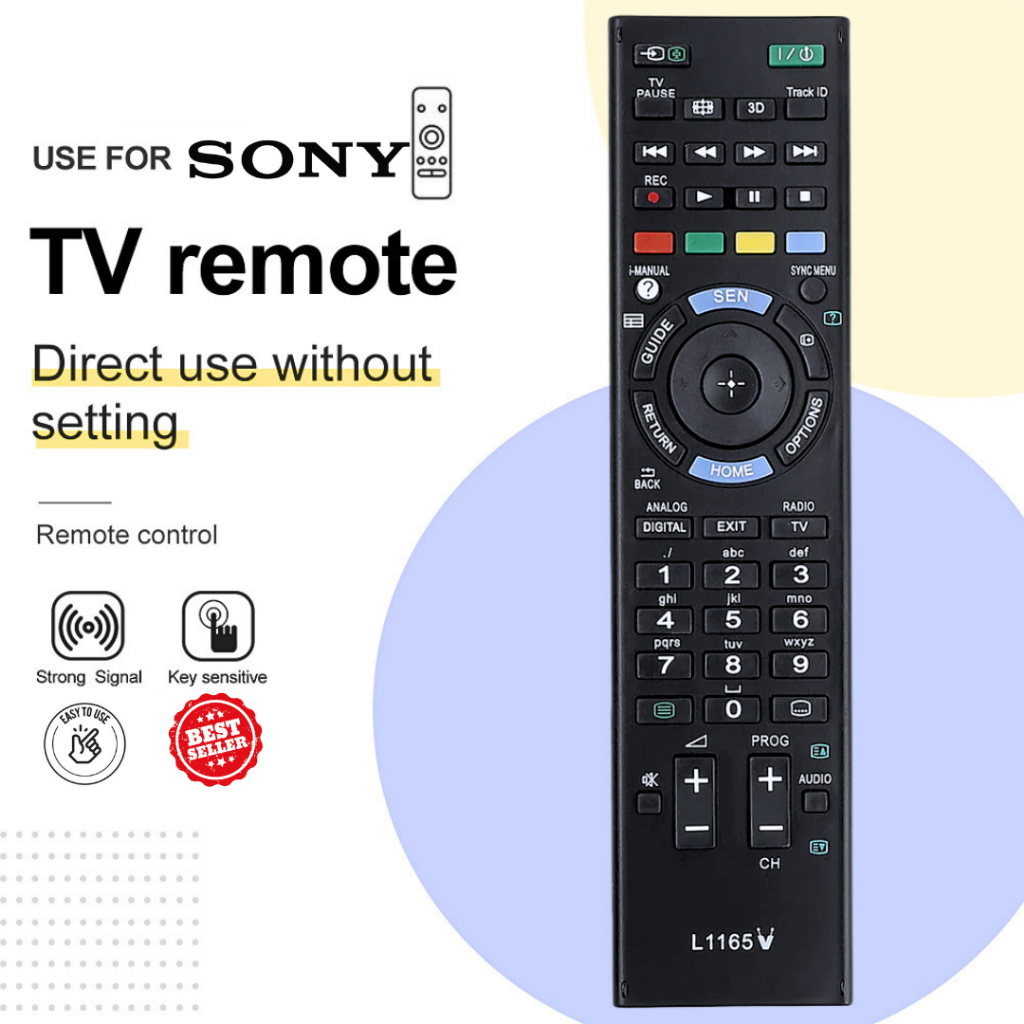 REMOTE TV SONY MULTI TABUNG  LCD LED HITAM 1165