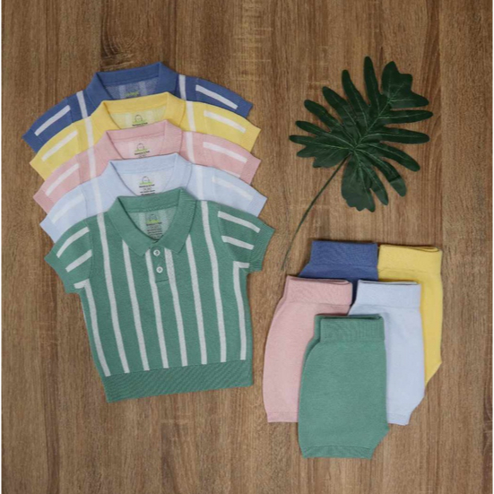 Bamboo And Bub Avery Sets - Atasan Bawahan Baju Setelan Anak Bayi Bamboo Cotton Halus Adem