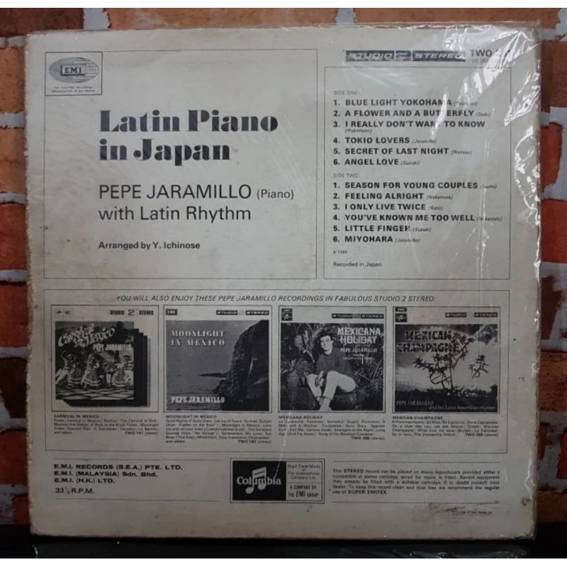 Vinyl Piringan Hitam 12 inch Pepe Jaramillo-Latin Piano In Japan