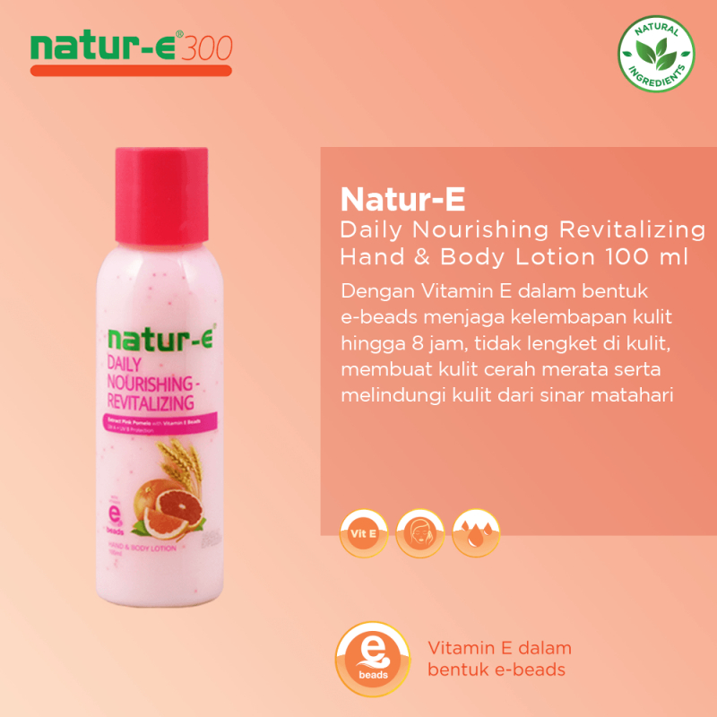 ☘️ CHAROZA ☘️ NATUR E Hand Body Lotion Revitalizing Pink | Moisturizing Hijau | Advance Maroon 100 ML | 245 ML