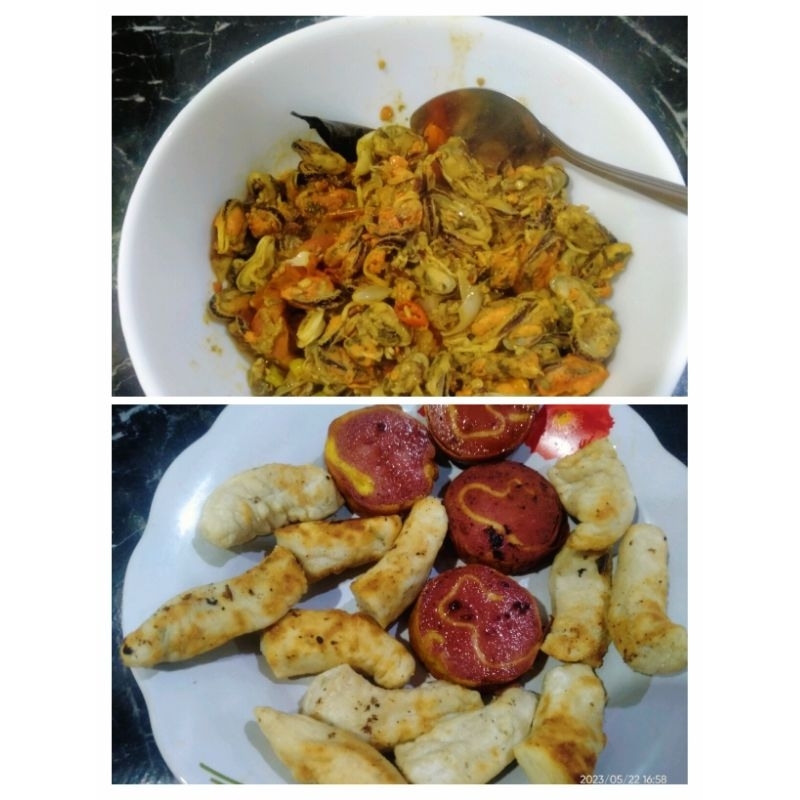 

kerang tumis otak otak rolade