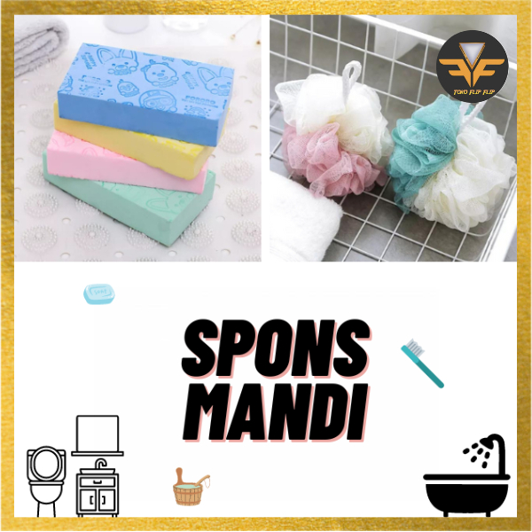 Spons mandi Busa Jaring Halus pengangkat pembersih Daki Shower Sponge Bath Puff Gantung Shower Busa Pembersih badan kulit Halus Serap Air TERMURAH TERLARIS