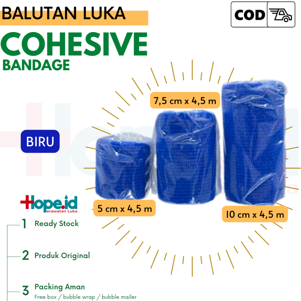 Cohesive Bandage | Finger Tape |Corip | Perban Luka Elastis Berperekat