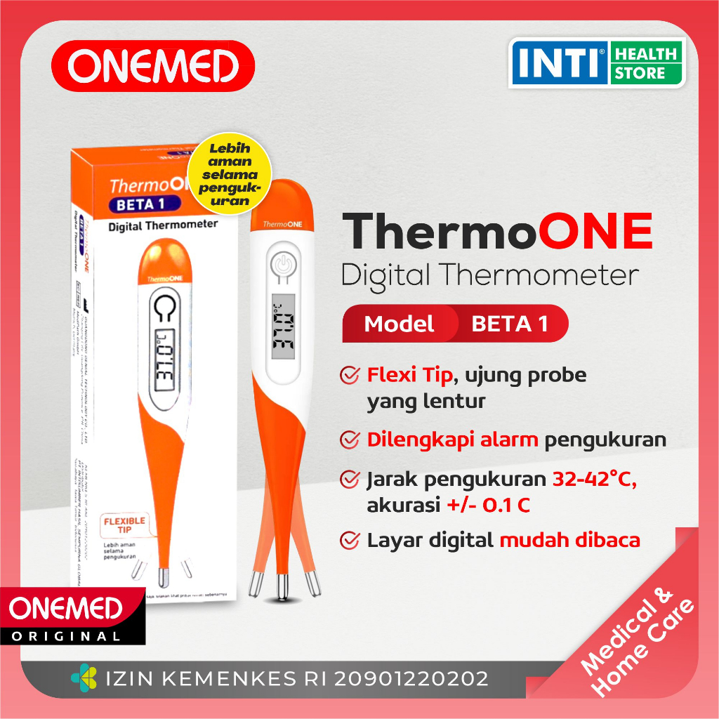 Onemed | Thermometer Digital Flexible BETA 1 | Termometer Ketiak