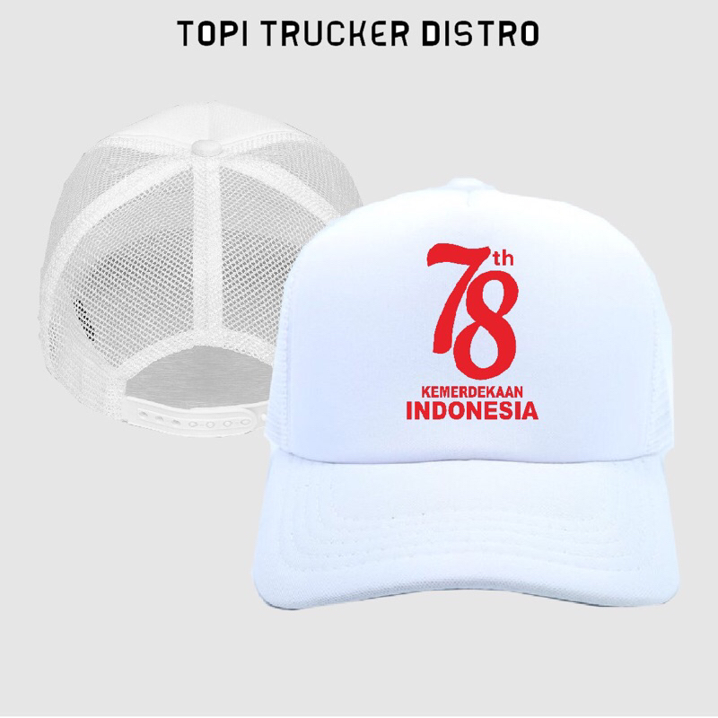 Topi Trucker 78 th KEMERDEKAAN INDONESIA - PUTIH