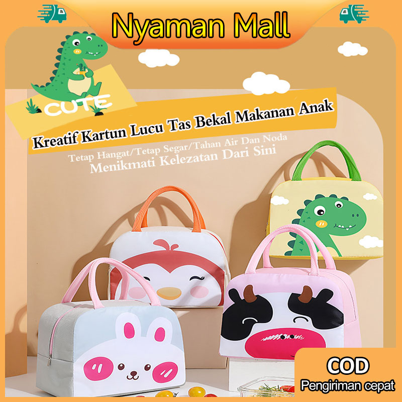 Lunch Bag Tahan Panas Bento Tas Penyimpanan Kotak Makanan Makan Siang Serbaguna