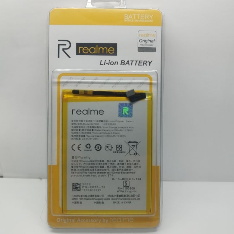 BATERAI BATRE BATTERY REALME 3 RMX1821 RMX1825 BLP693 ORIGINAL TULISAN REALME / OPPO