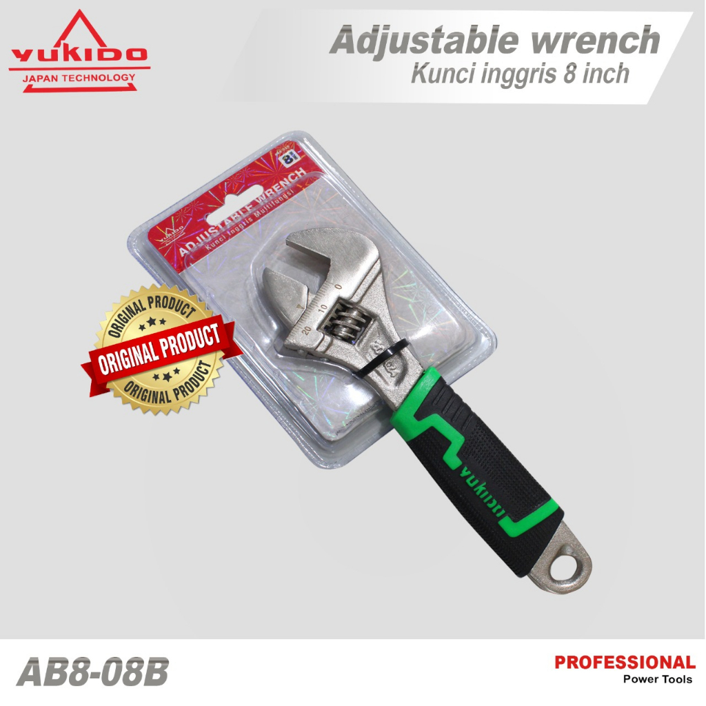 PROMOOO BULAN INI !!! KUNCI INGGRIS Adjustable Wrench ukuran 6'&quot; inch 8&quot; inch 10&quot; Inch 12&quot; Inch MEREK YUKIDO JAPAN