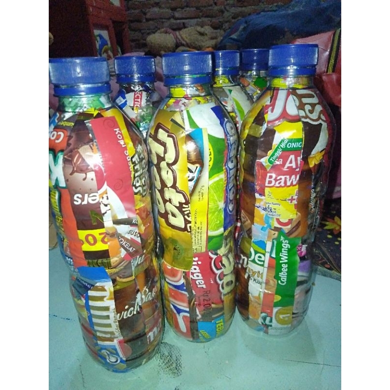 ecobrick botol Aqua 600ml 200;gr