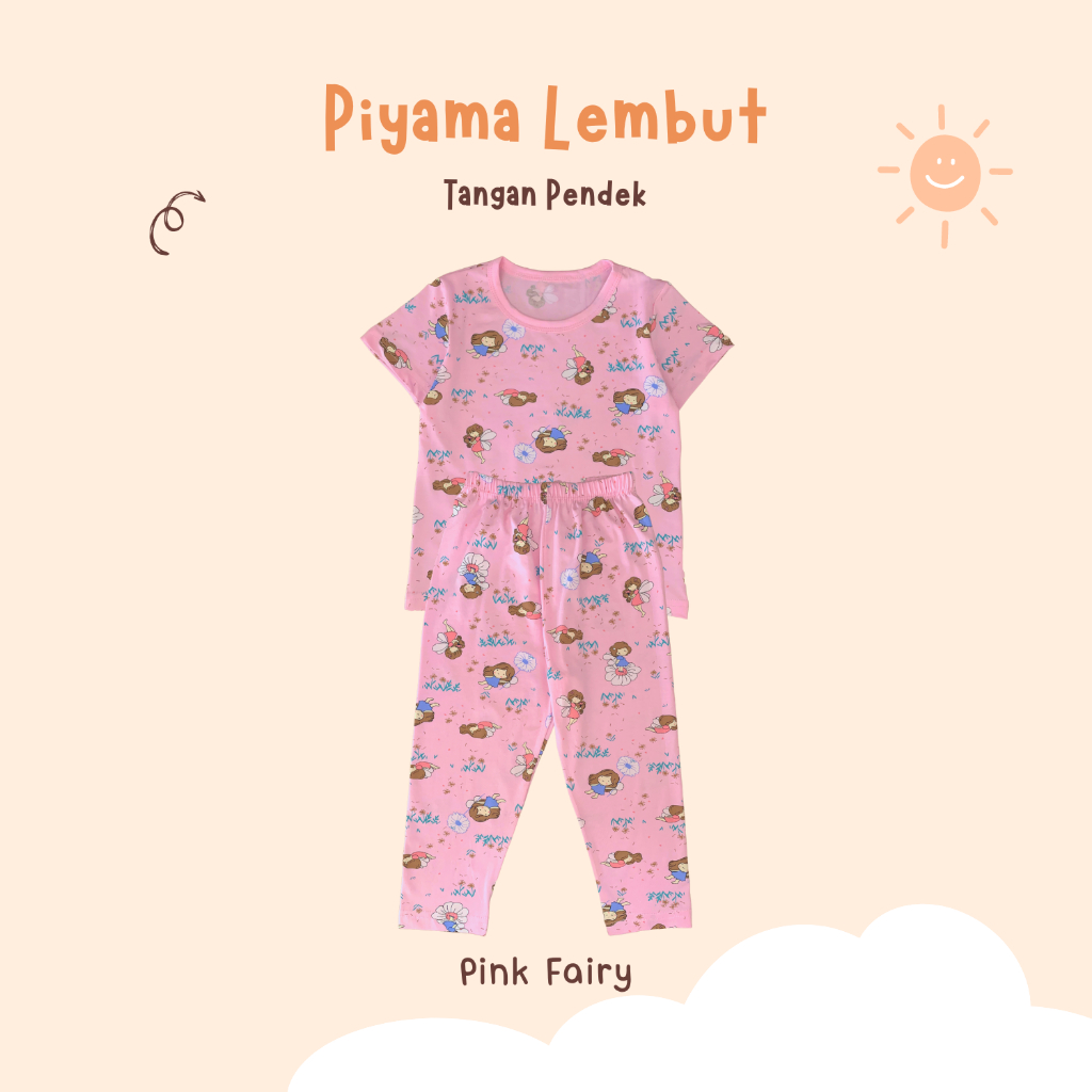 Yobebee Setelan Baju Tidur Anak Usia 2 3 4 6 8 10 Tahun Baju One Set Piyama Pajamas Kids Motif Karakter Kaos Cotton Lembut Strech Model Baju Harian Santai Anak Laki Laki Perempuan Cewek Cowok