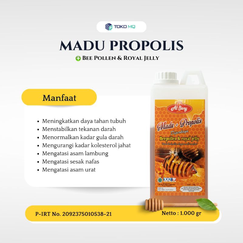 madu propolis plus bee pollen & royal jelly