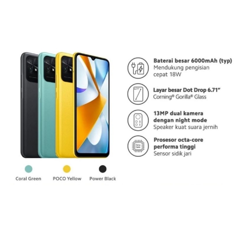 Xiaomi Poco C40 Ram (3/32GB / 4/64GB)- Garansi Resmi
