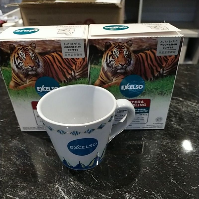 

excelso sumatra mandhaeling 10 sachet (free cangkir excelso)