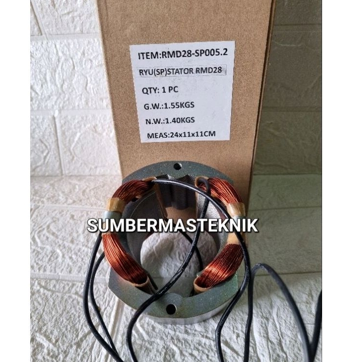 STATOR RYU RMD28 BANTALAN BOR MAGNET RYU RMD 28 ORIGINAL