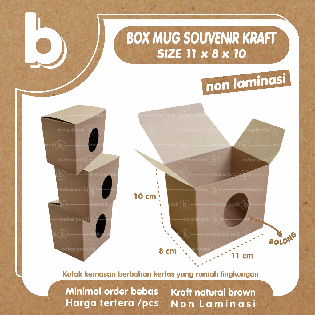 

Box Mug Souvenir Kraft Natural 11x8x10 I BMSKN00416