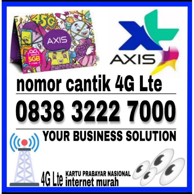 nomor cantik kartu prabayar Axis 4g LTE nomor cantik terbaik limited edition kartu prabayar nasional