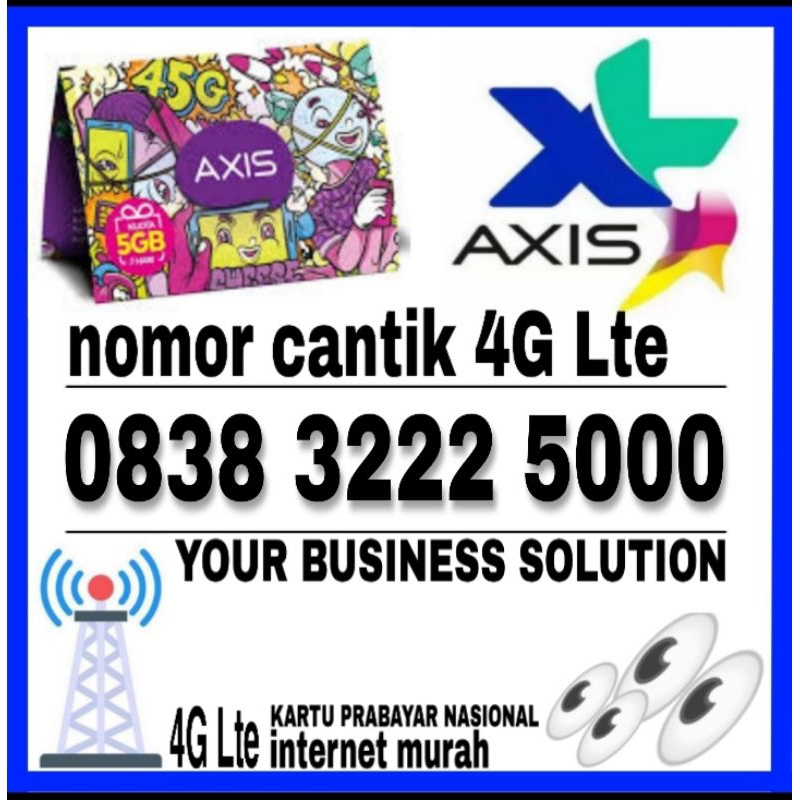 nomor cantik kartu prabayar Axis 4g LTE nomor cantik terbaik limited edition kartu prabayar nasional